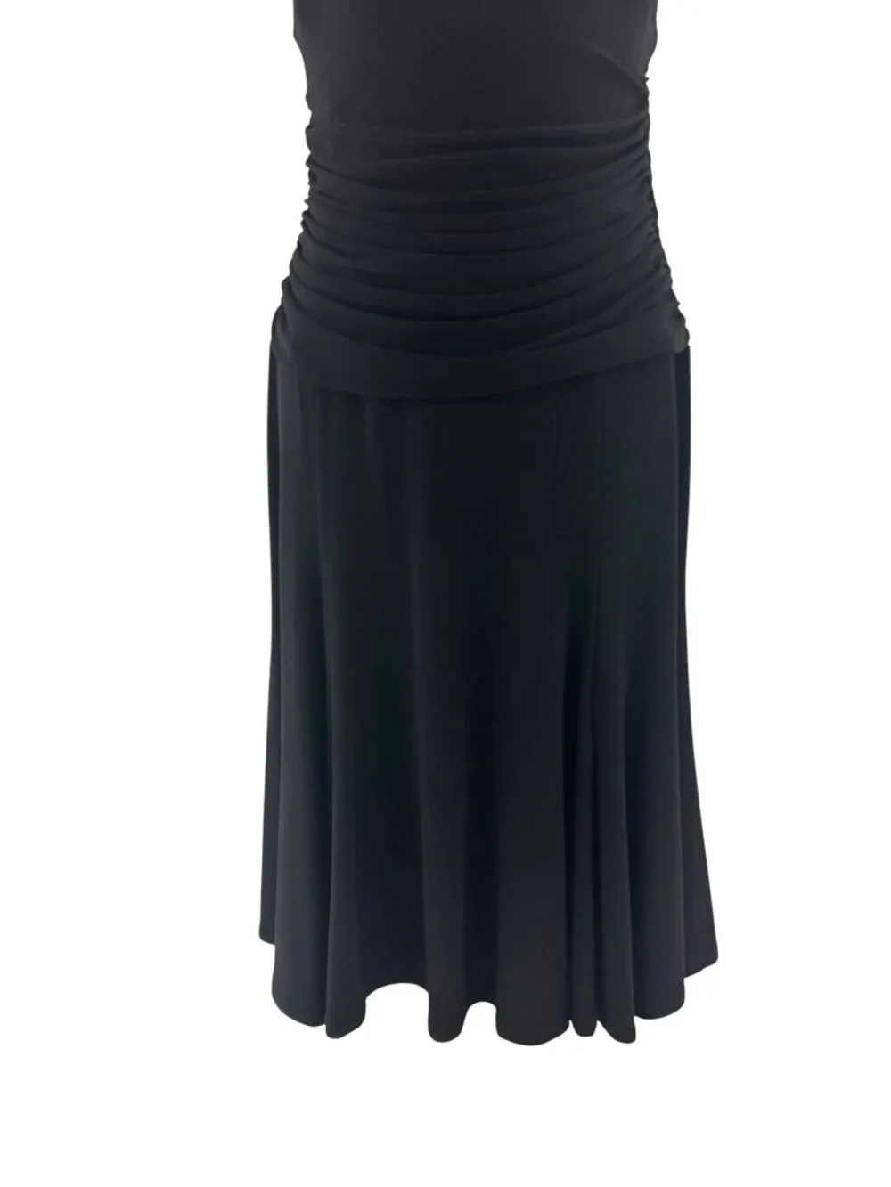 Jones New York Black Beaded Ruched Dress Size 12 Evening Wedding Cocktail Party